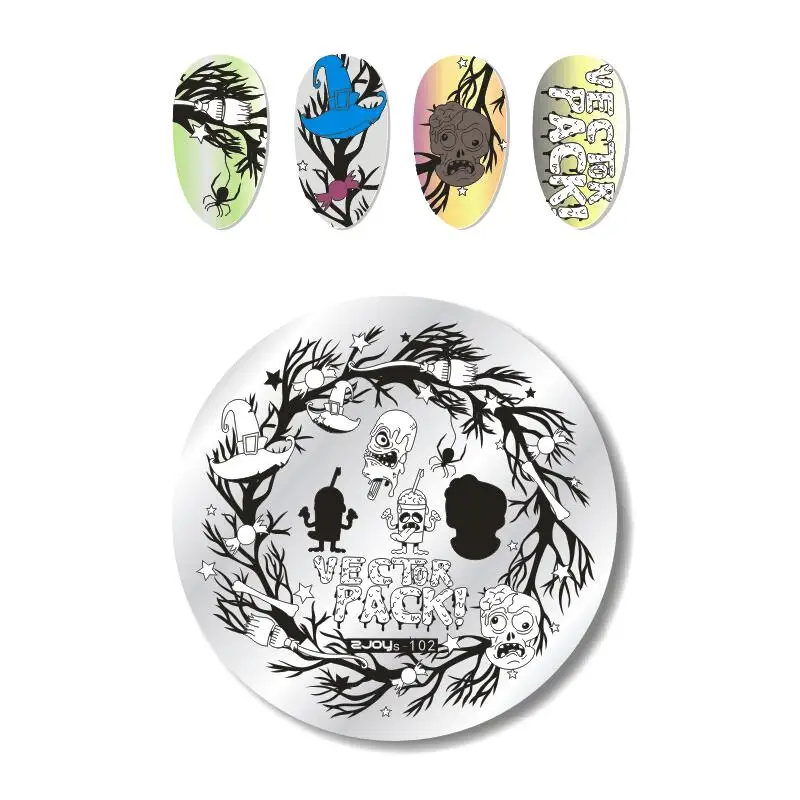 

Rectangle Nail Stamping Plates Template Halloween unicorn Mandala Flower Image Plate Nail Stamping Plate Manicure Tools