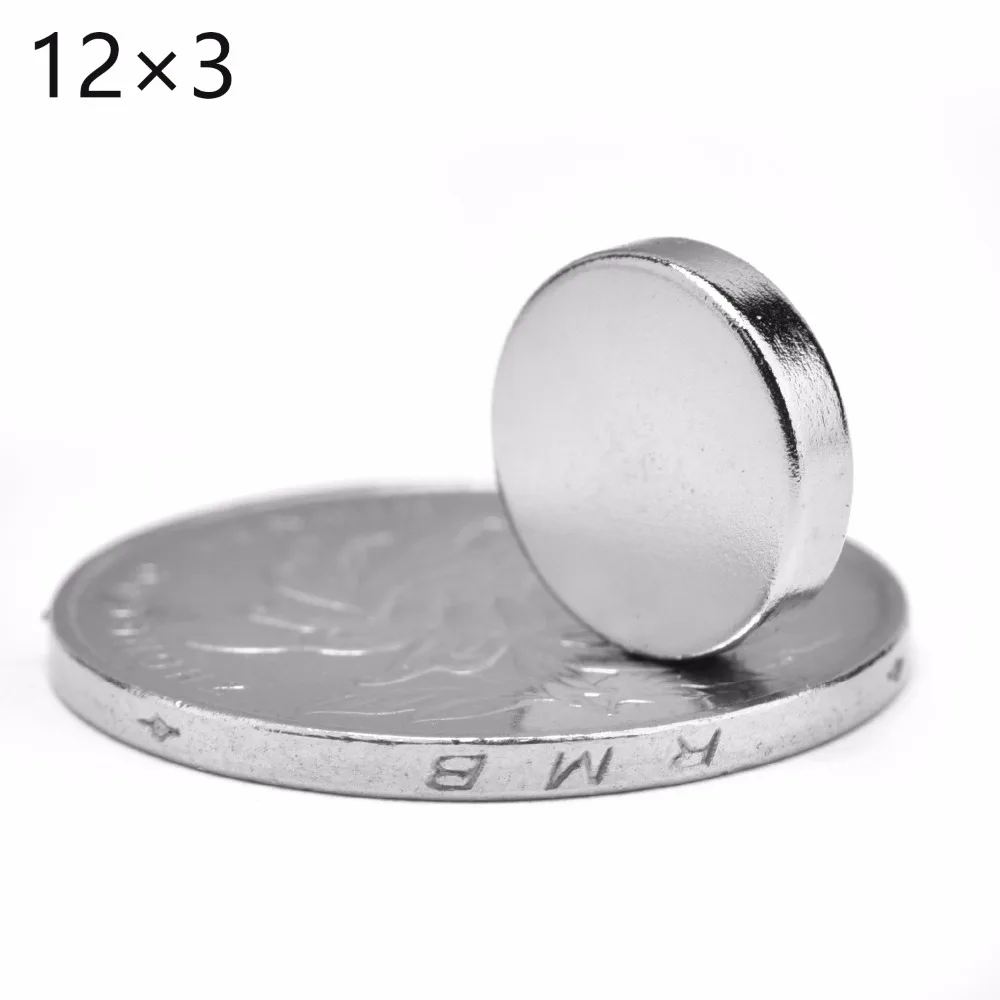 

Wholesale Top Quality 10PCS 12x3mm Super Strong Round Disc Magnets Rare Earth Neodymium Magnet N52 12*3MM APS0539