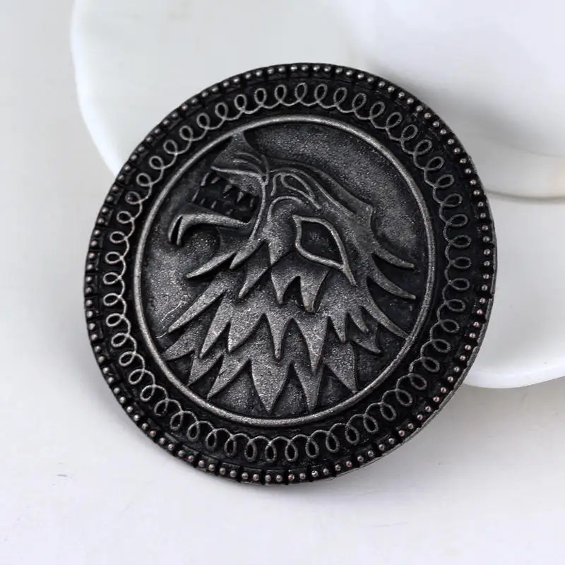 SG Game of thrones Dragon Wolf Bird Badge Brooches Pins A Song of Ice And Fire Hand of the King Lapel Pin Men Coat Jewelry Gift