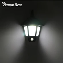 Водостойкие солнечные огни шестигрансветодио дный светодиодные настенные огни автоматически открываются забор прохода лестницы огни ночью