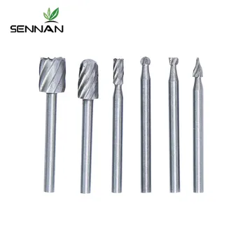 

SenNan 6pcs Rotary Tools HSS Mini Drill Bit Set Cutting Routing Router Grinding Bits Milling Cutters for Wood Carving Cut Tools