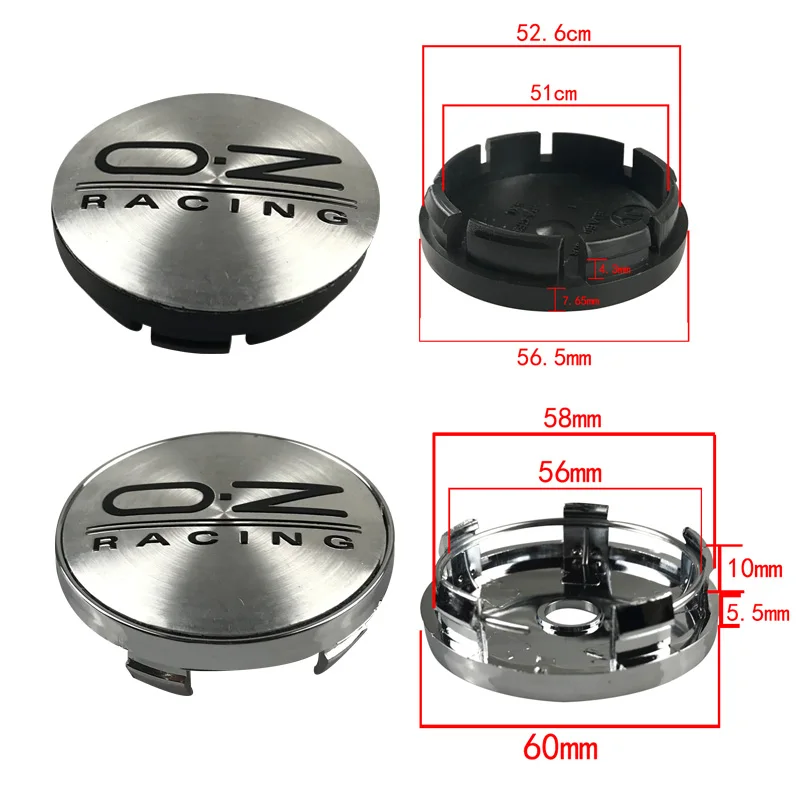 

4pcs 56mm OZ O.Z Racing Wheel Center Hub Caps Car Emblem Badge Logo Wheel Center Cap for Volkswagen GOLF POLO SKODA CRUZE Hubcap