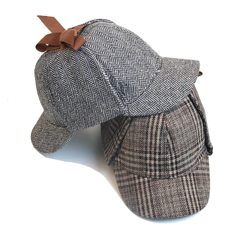 Deerstalker для Шерлока Холмса шляпа детектива Конана Холмса шляпа