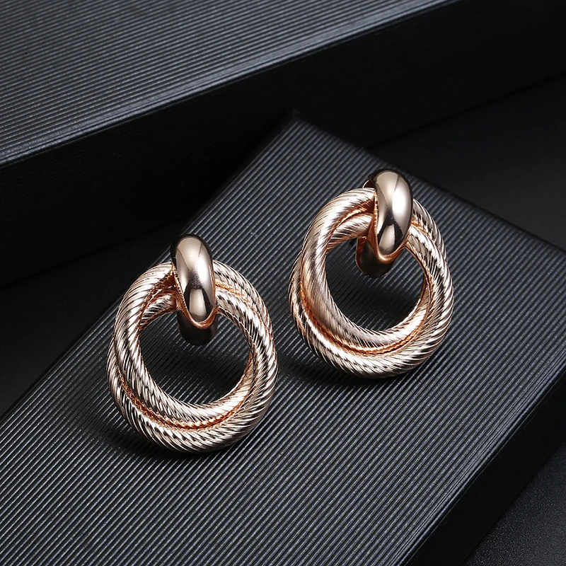 Ear Clip Earrings Clip Earrings Ear Clip Ear Accessories Clip On Earrings No Pierced For Women Vintage Gold Statement Geometry Round Ear Clips Jewelry brinco feminino Party Gift