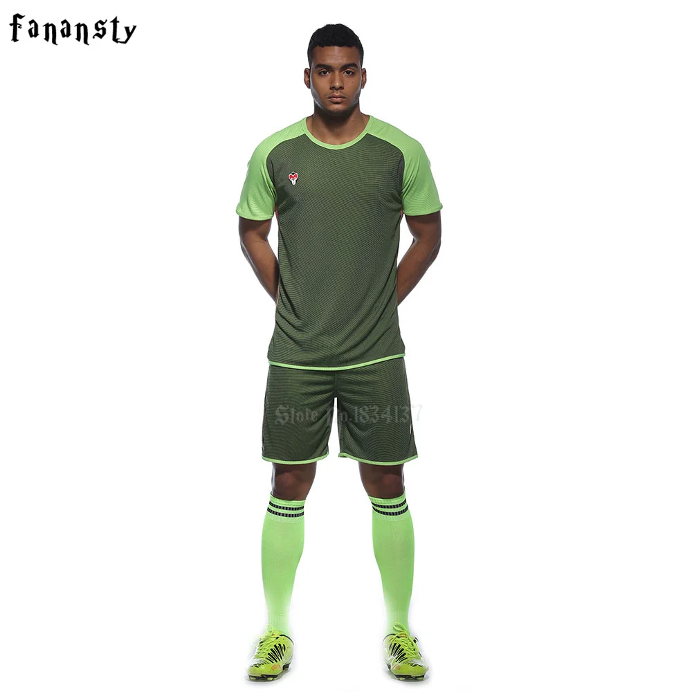 

Top quality Men Reversible football Set Uniforms kits Sports clothes Double-side soccer jerseys DIY Customized Training suits