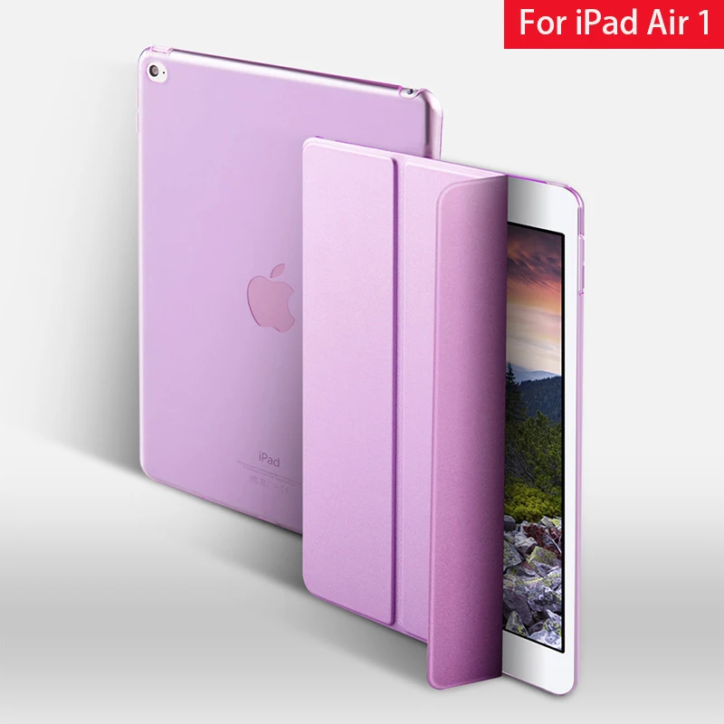 Чехол для планшета для ipad Air 1, чехол из искусственной кожи, умный чехол, Магнитный чехол для Apple ipad, модель A1474, A1475, A1476 - Цвет: Фиолетовый