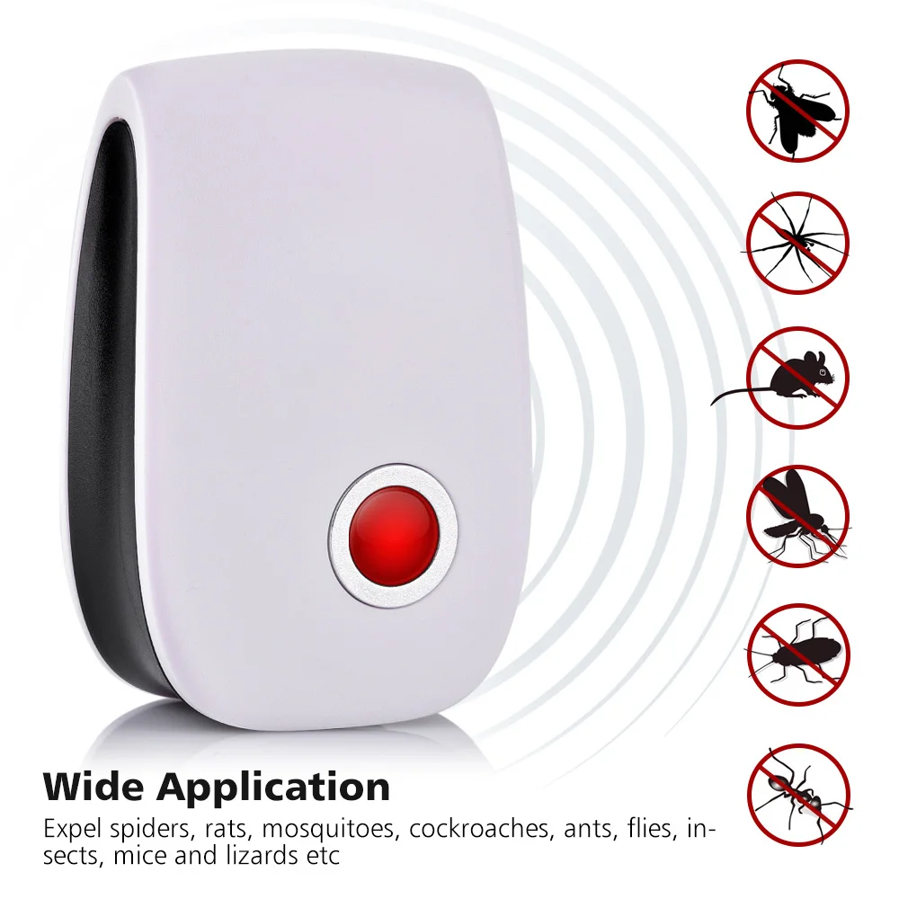 

1pc Pest Control Ultrasonic Pest Repeller Mosquito killer Electronic Ultrasonic Insect Spider Repeller Mosquito Repellent 3 Plug