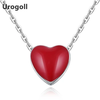 

Hot Sale 100% Pendant Necklaces S925 Sterling Silver Red Love Necklace Fashion Women's Silver Jewelry Gift