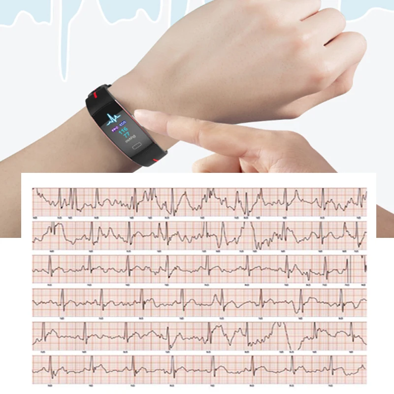 Imosi H66 измерять кровяное давление на запястье пульсометр PPG ЭКГ smart watch sport band й