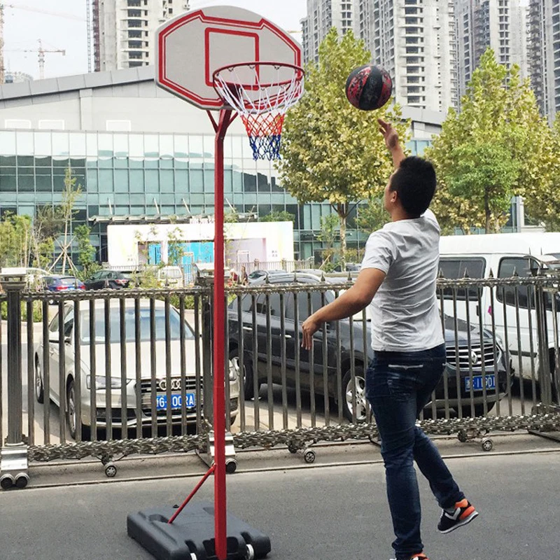 Портативная напольная баскетбольная стойка с подъемом и опусканием для детей
