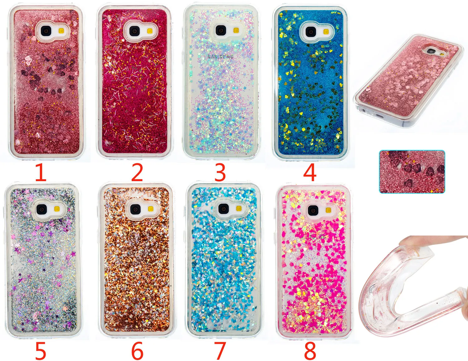 

Luxury Sparkle Diamond Glitter Star Water Liquid Case for Samsung GALAXY A3 A5 J3 J5 J7 Prime 2015/2016/2017 TPU Phone Cases