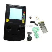 Прозрачный чехол для игрового корпуса черного цвета ограниченная линза экрана для nintendo Gameboy цветная портативная игровая консоль nintendo GBC