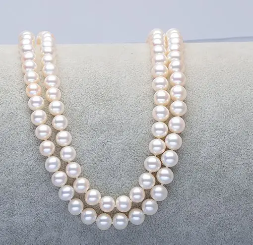 

80%OFF 8-9mm 24/27/30/33inch AAA Akoya Natural White Pearl Necklace Handmade
