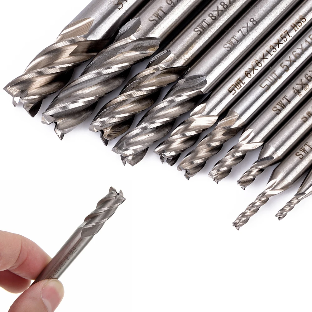 9mm 3-Flute HSS For Aluminum /& Plastic End Mill Cutter CNC Bit 90mm Long New