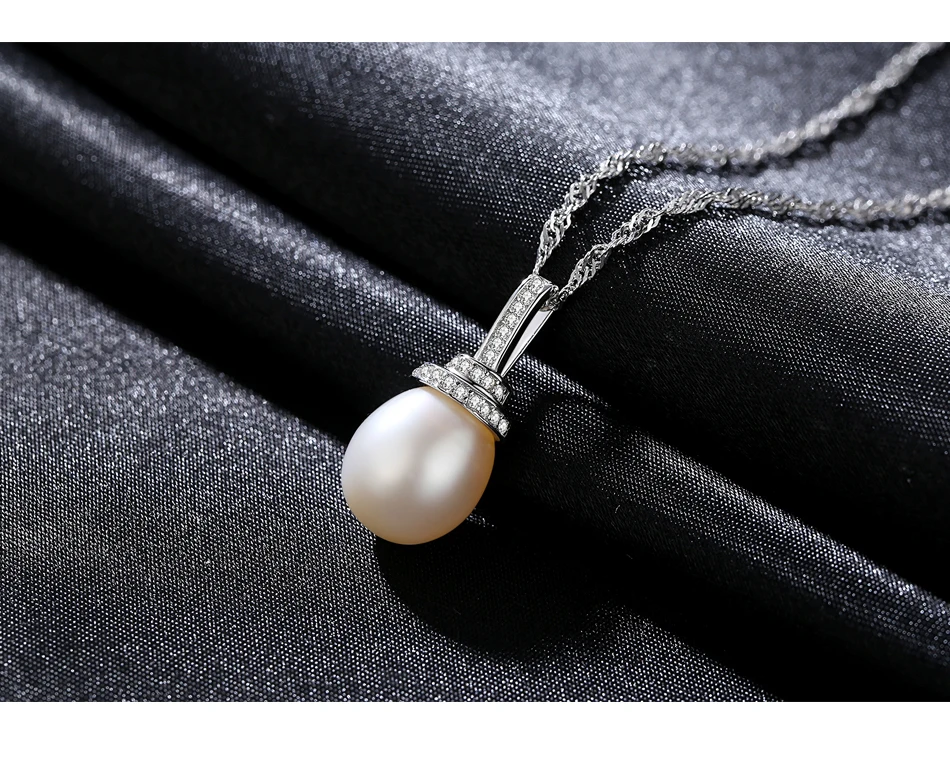 DR простой S925 прекрасное ювелирное ожерелье с 10-11 мм натуральный жемчужный кулон Цепочки и ожерелья 925 пробы серебряный кулон 2019 оптовая