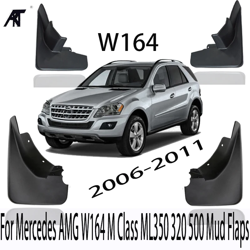 New 4pcs For Benz Rubber Fender Flares Mudguard Splash Guards Mud Flaps For Mercedes Amg 2006 2011 W164 M Class Ml350 320 500 Mudguards Aliexpress