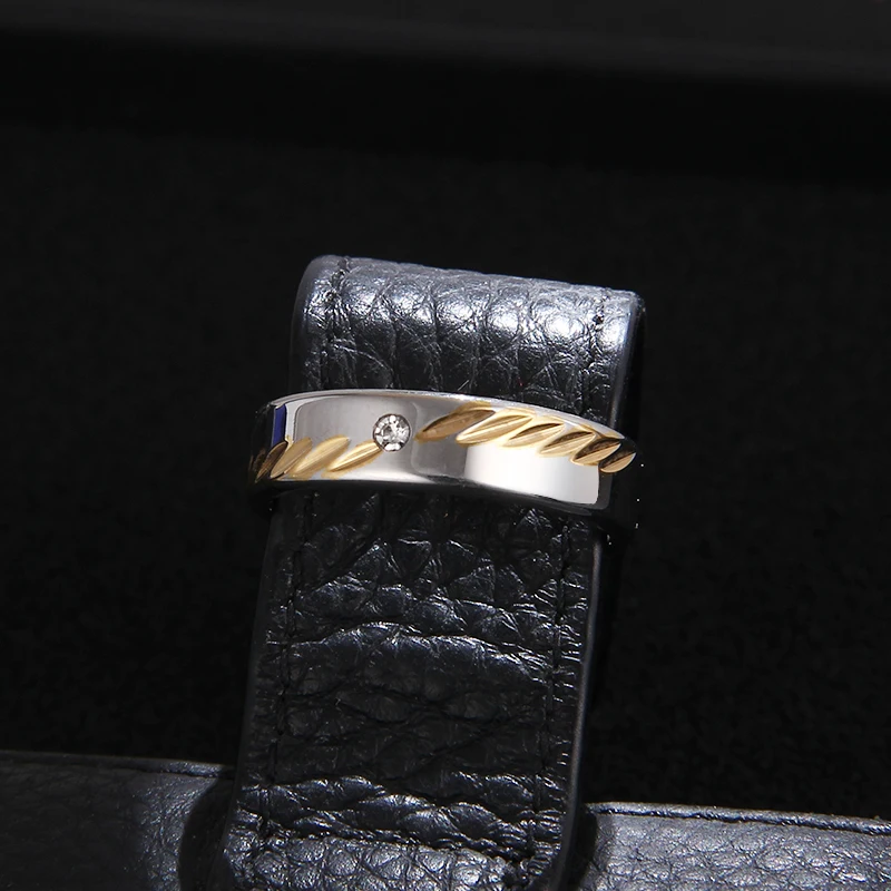 CACANA 316L Stainless Steel Superman Finger Rings Men's steel RING High Polished Man's Personalized Custom Wedding Ring 6mm