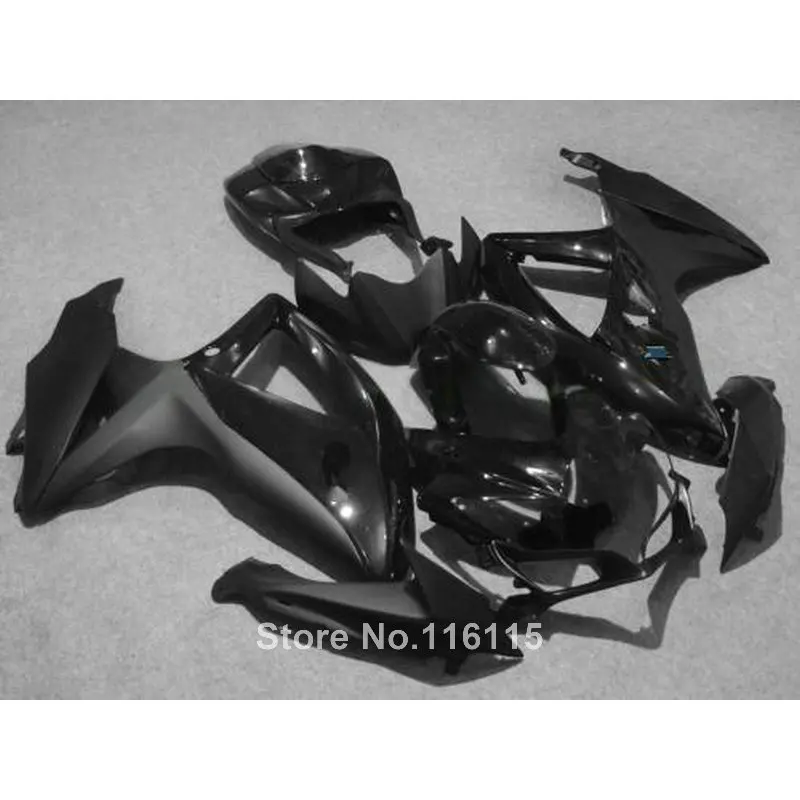 Комплект обтекателей для SUZUKI K8 K9 GSXR 600 750 2008 2009 2010 полностью черный GSXR600 GSXR750 08-10