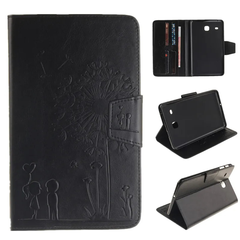 Lovers Dandelion For Samsung Galaxy Tab A 7.0 Case T377 SM-T377 Tablet Cover PU Leather +Soft TPU Flip Wallet Stand Embossing  (63)