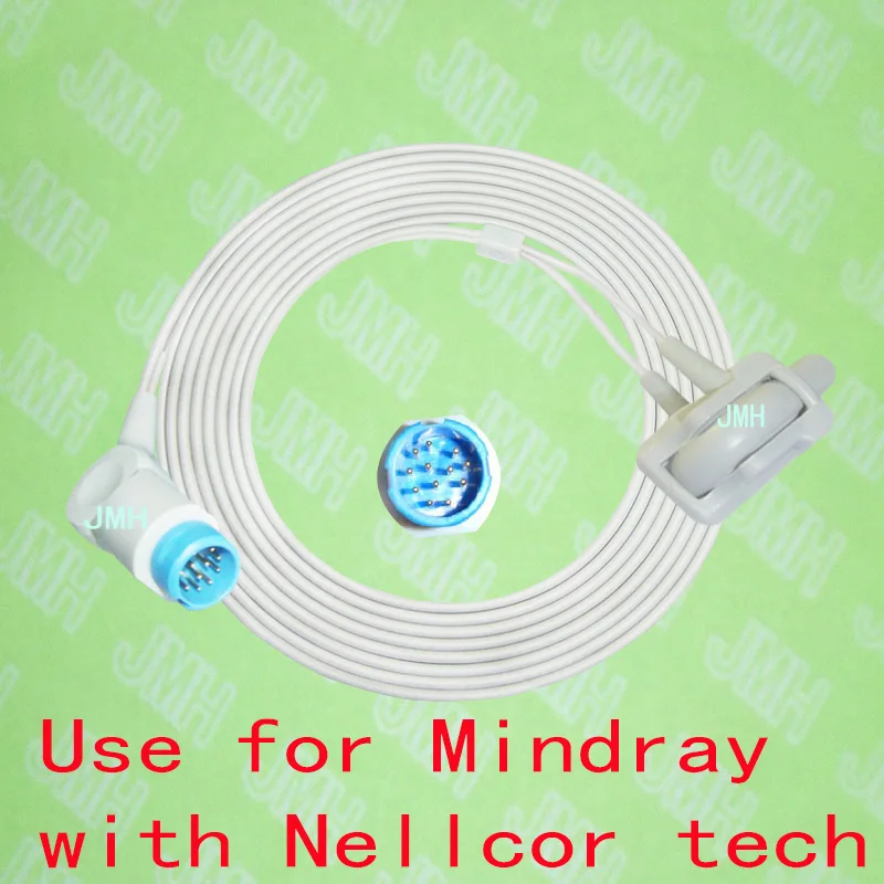 Совместимость с 12 pin Mindray PM 5000/6000 оксиметр мониторинга новорожденного силиконовой пленкой SpO2 датчик, с nellcor tech