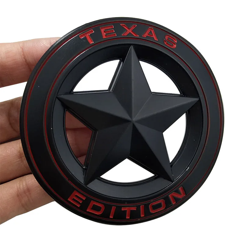 Металлическая Эмблема «Texas Edition», щит, пентаграмма, 3D эмблема, значок, автомобильный крыло, боковой хвост, наклейка на тело для JEEP Wrangler Liberty Grand Cherokee