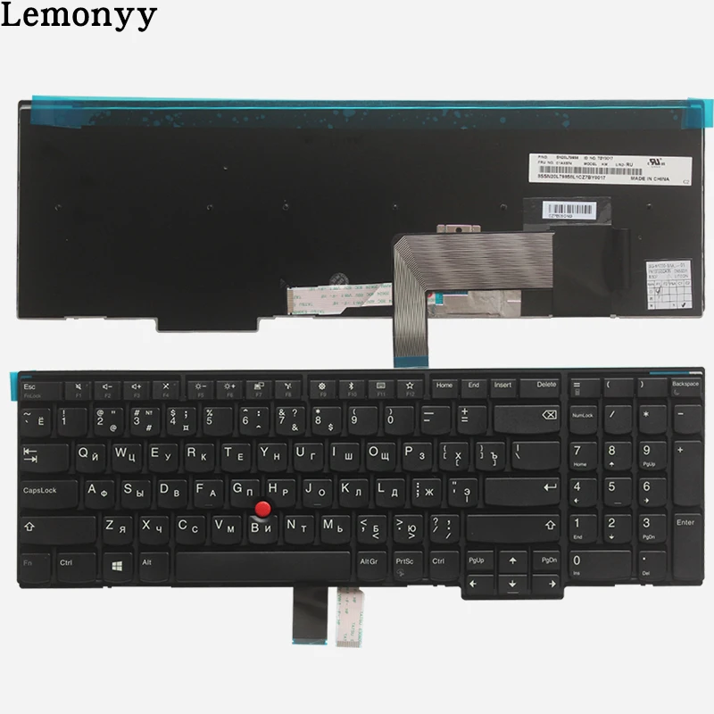 Новая русская клавиатура для ноутбука lenovo IBM ThinkPad W540 W541 W550s T540 T540p T550 L540 Edge E531 E540 RU Клавиатура без подсветки