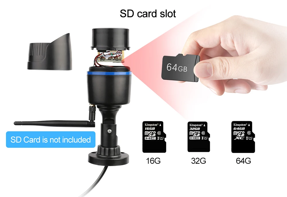 MISECU широкий формат 2 8 мм Wi Fi IP камера Аудио запись 960 P HD сети 1.3MP SD карты и