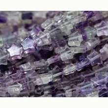 Натуральные прозрачные фиолетовые флюорит плоские бусины в форме звезды маленькие 4-10 мм подходят для ювелирных изделий DIY ожерелье или браслет 03139