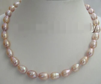 

08148 Beautiful 17" 10-12mm purple baroque freshwater pearl necklace