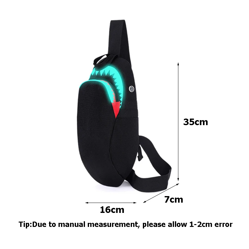Anti Theft Backpack Men Women Oxford USB Charging Chest Bag Shark Night Reflection Design Teenager Single Shoulder Bag BP0219 (10)