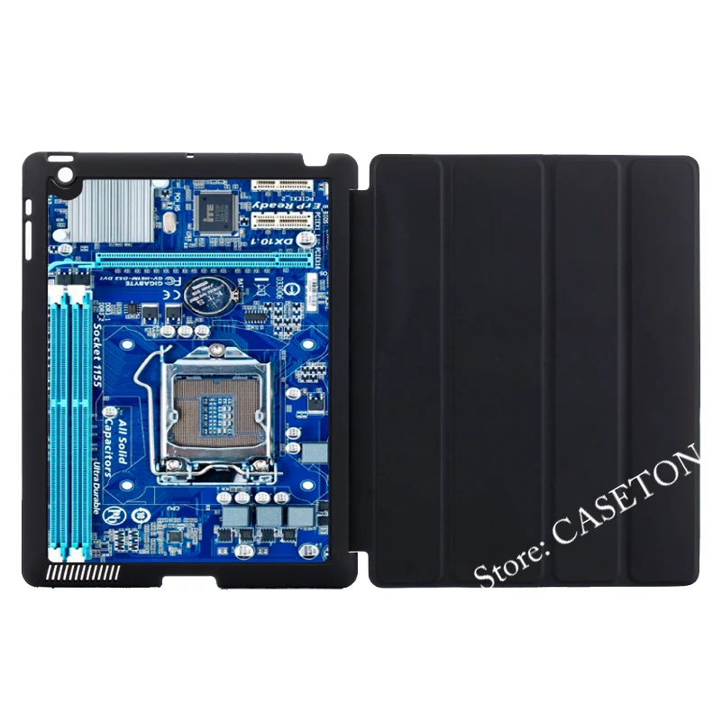

Retro Blue Computer Board Funny Cover Case For Apple iPad Mini 1 2 3 4 Air Pro 9.7 10.5 12.9 2016 New 2017 a1822