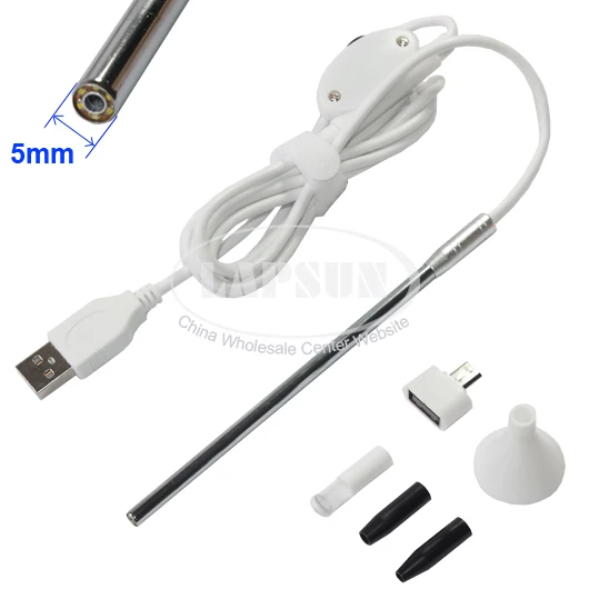 

5mm Lens Android OTG USB / PC USB Endoscope Camera Smart Android Phone USB Borescope Inspection Camera for Ear nose