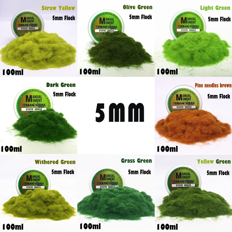 

Miniature Scene Model Sand Table Turf Flock Lawn Nylon Grass Powder STATIC GRASS Hobby Terrain Series Material