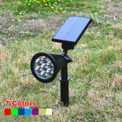 7 светодиодный Цвет изменить Solars света ABS Водонепроницаемый IP65 садовые, на солнечной энергии лампа Прожектор газон пейзаж Открытый