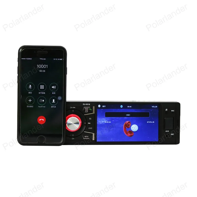 1din Bluetooth автомобильное радио стерео 4 дюймов HD экран MP5 плеер Поддержка/FM USB/SD AUX in/задняя камера