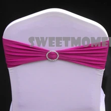 200 Fuschia Горячая спандекс/лайкра полоса в лайкровый чехол на стул полоса в перевязь с круглым Диаманте