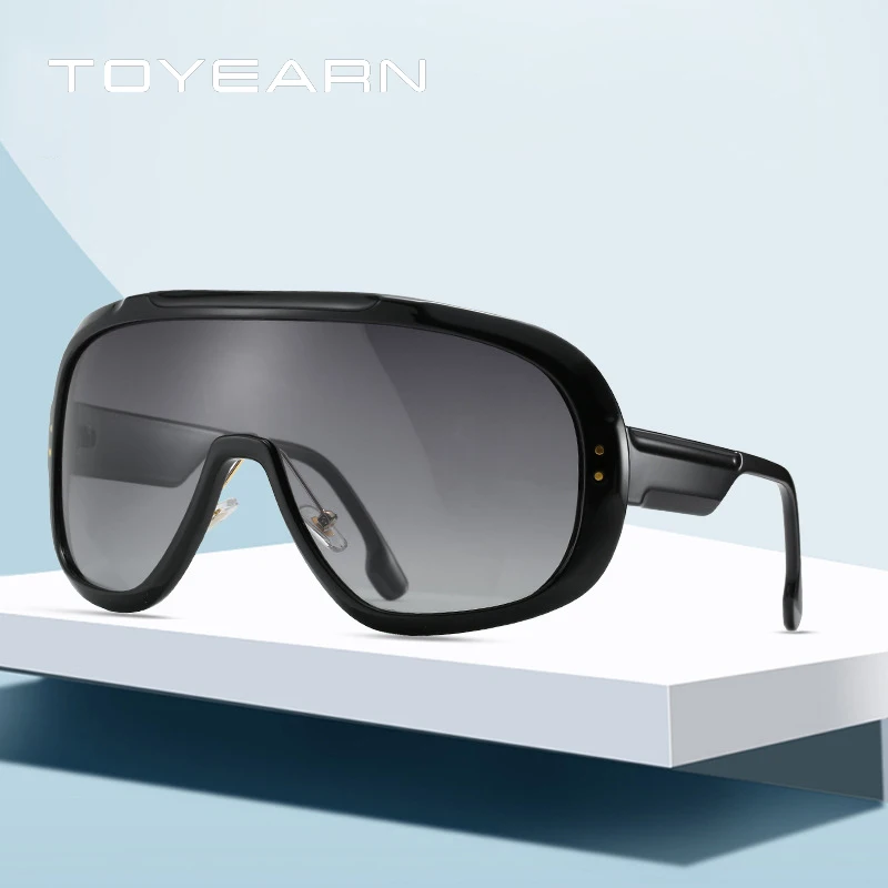 

2019 Luxury Brand Design Polarized Oversized Sunglasses Women Men Vintage Big Frame Sport Goggle Sun Glasses For Female UV400