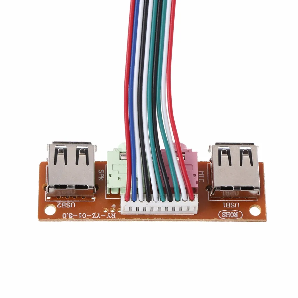 2 Порты и разъёмы USB 0 компьютера чехол спереди Панель аудио Домкраты Mic кабель