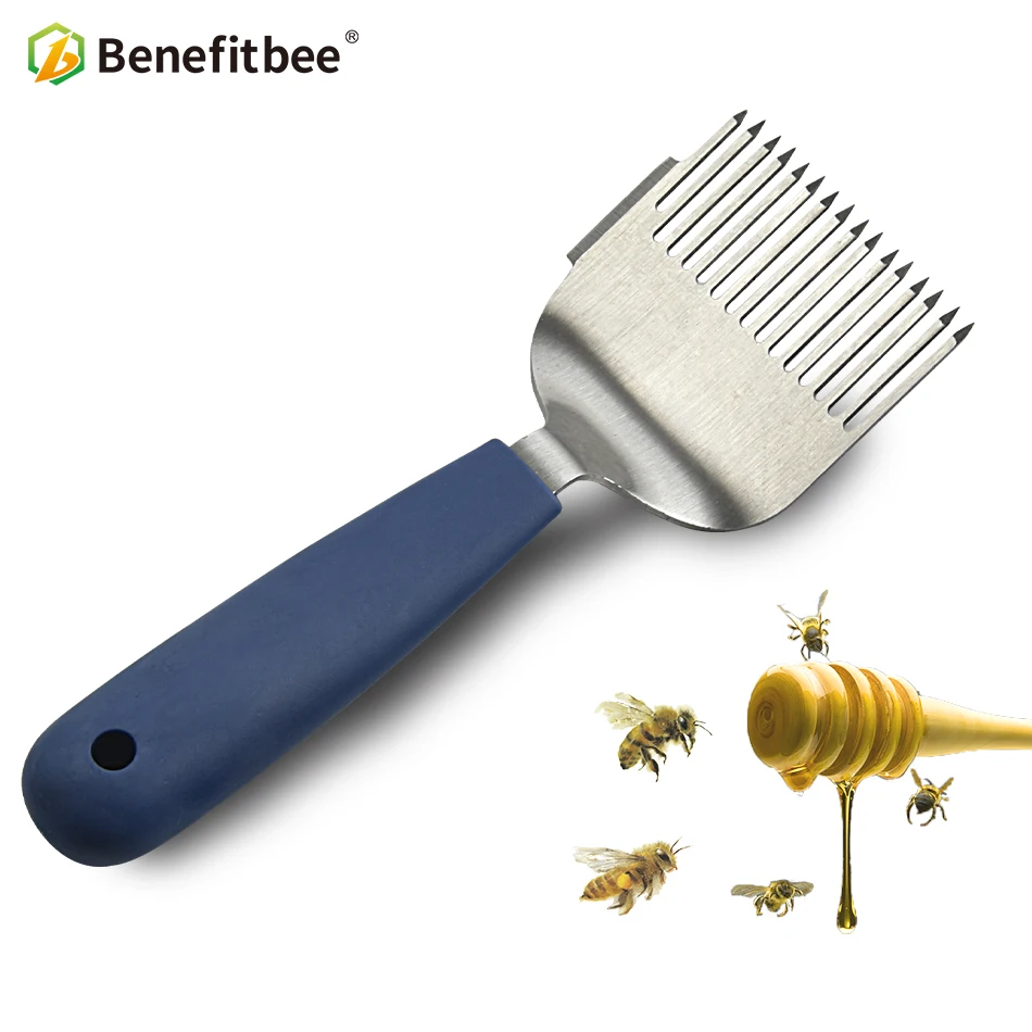 

Benefitbee Stainless Steel Comb Uncapping Fork Thick Handle Cut Scratcher Bee Honey Sparse Rake Shovel EU-style Beekeeping Tool