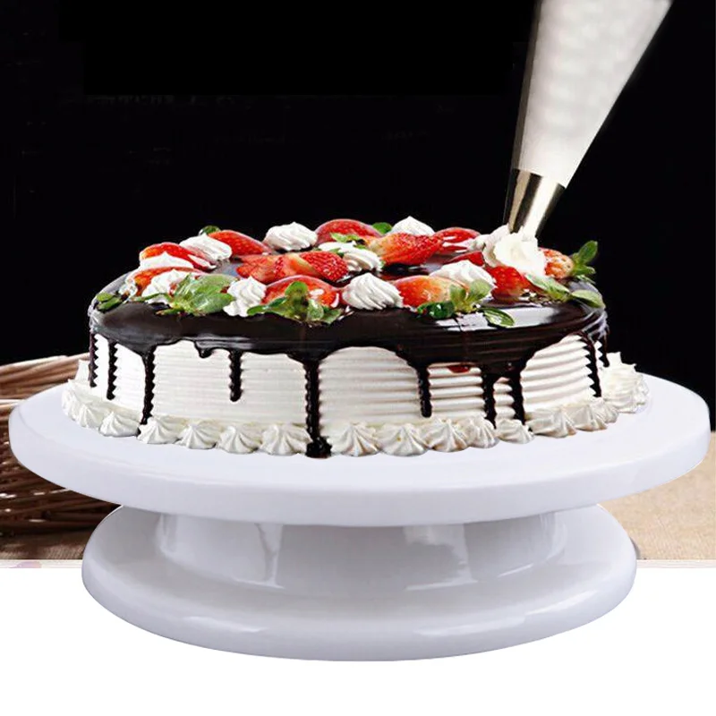 

Portable Cake Rotary Table DIY Baking Cake Stand Cake Turntable Rotating Cake Kitchen Supplies Plastic Decorating Baking Tool