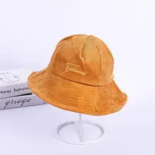 Весна стиль корейский стиль с широкими полями вышитая буква Панама для прогулок колледж Стиль Защита от солнца Досуг складной Панама