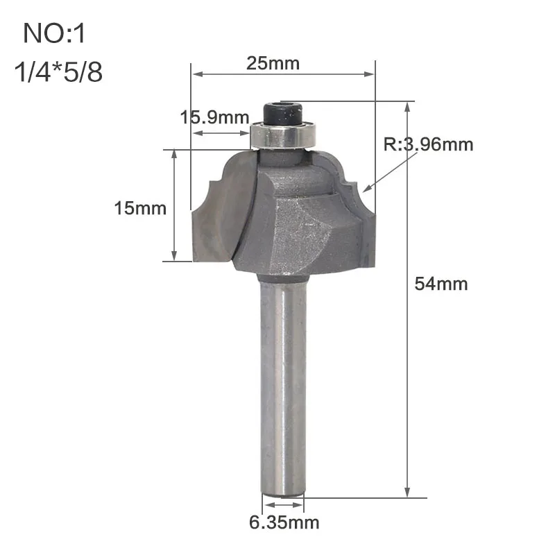 1 шт. 1/" 1/2" хвостовик двойной Римский Ogee окантовка древесины фрезы с верхним подшипником C3 Карбид Деревообрабатывающие инструменты дешевая цена