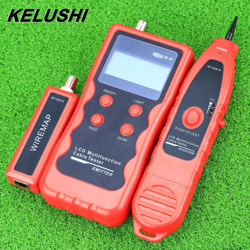 KELUSHI NF-838 сетевой LAN кабель тестер трекер телефон LAN BNC кабель Finder USB RJ11 RJ45 Провода Tracer