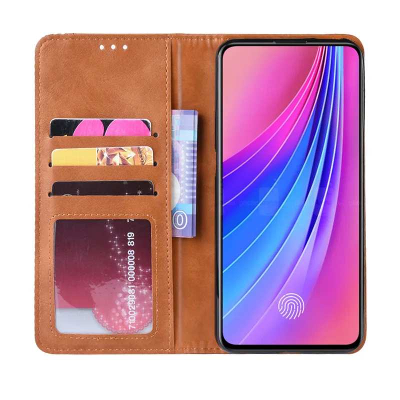 VIVO V15 Pro Case VIVO V15 Case Luxury Leather Flip cover funda with Stand Card Slot phone cases VIVO V15 Without magnets coque