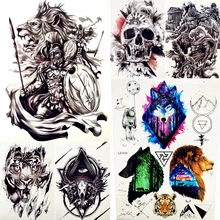 Hero of Sparta Waterproof Temporary Tattoo Men Women Fake Body ART 21x15CM Troy Ancient Warrior Tattoo