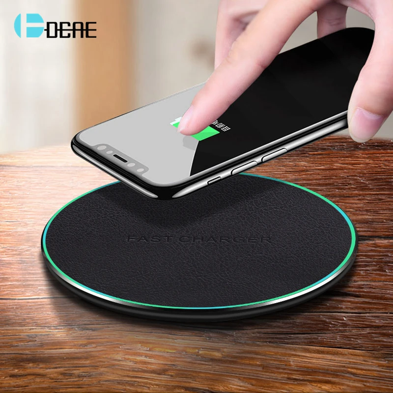 

DCAE 10W QI Wireless Charger For iPhone X 8 XS Max XR for Samsung S10 S9 S8 Plus Fast Wireless Charging Pad Docking Dock Station