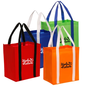 

wholesale 500pcs/lot Custom printed logo Foldable grocery non woven shopping Bags strong grocery Tote Bag can bear about 12kg