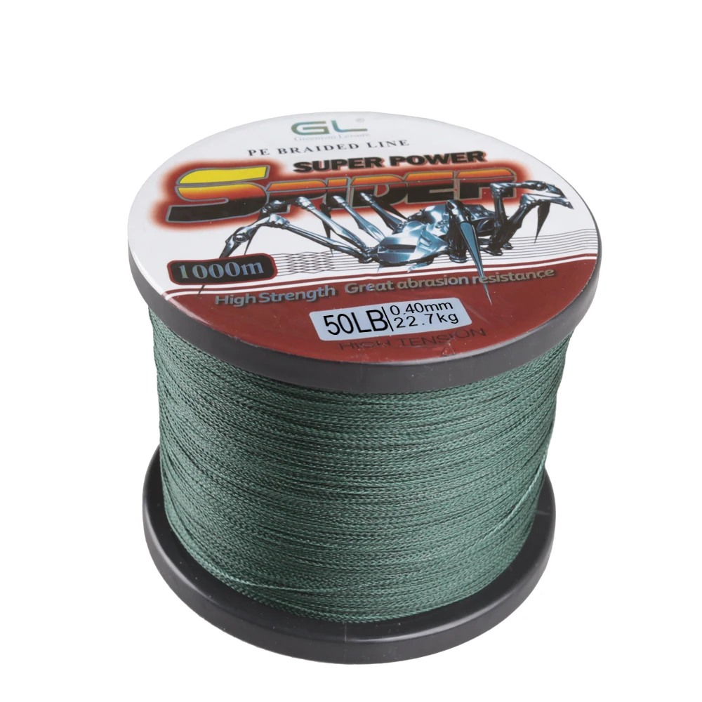 1000 м PE рыболовная леска 4 нити плетеная леска 0,4#-8#/12-80LB Tresse Peche Spider Cord Linha Multifilamento Pesca Peche