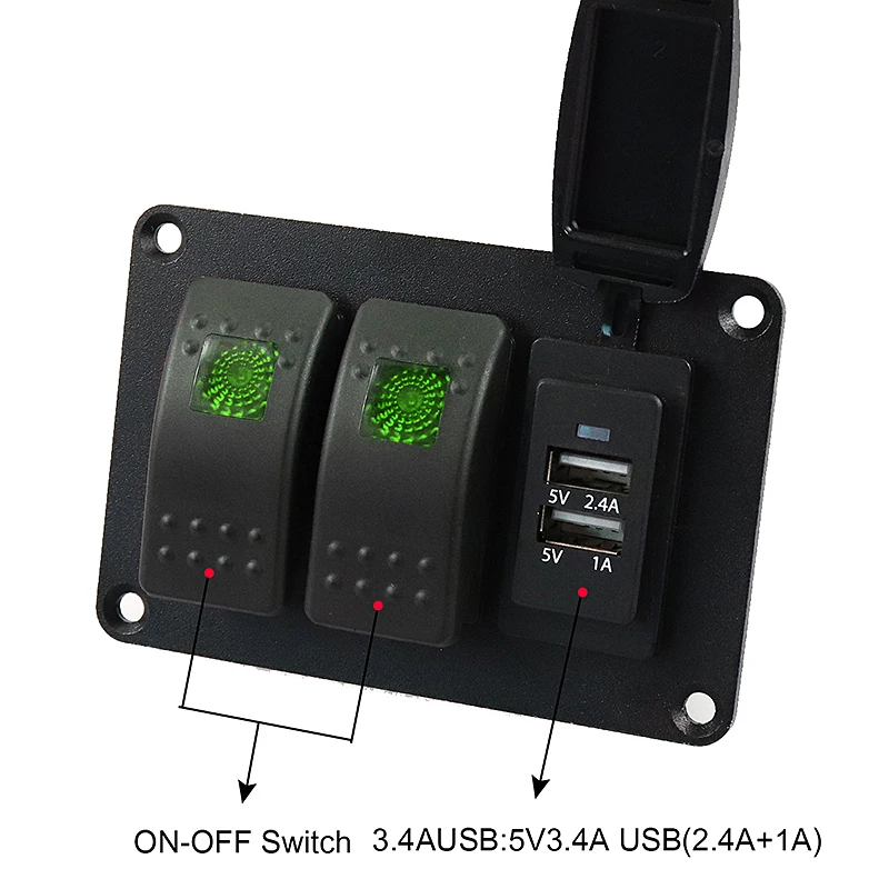 

Switch Conversion Panel for Motorcycle ATV Boat with 72 Pattern Stickers