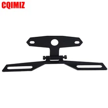 Универсальный черный металлический мотоцикл Регулируемый складной держатель номерного знака задний фонарь кронштейн